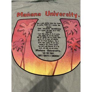 Vtg NWT Senor Lopez Shirt '90s Dead Stock University Of Manana USA Lg Green